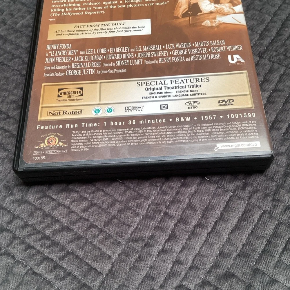 12 Angry Men DVD. 167